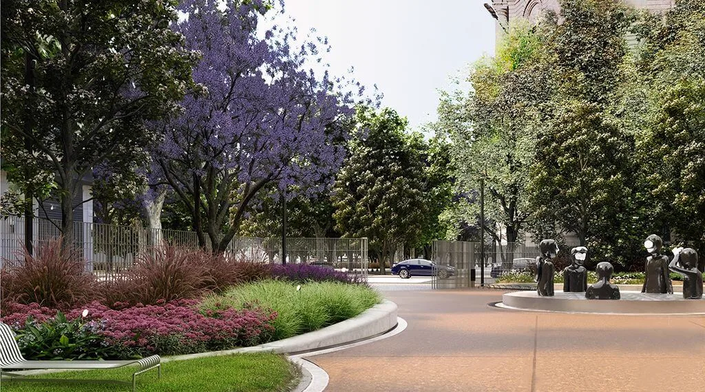 2.800 m² de plaza con parquización, senderos, gastronomía, arte y espacios para compartir con amigos y animales de compañía.
